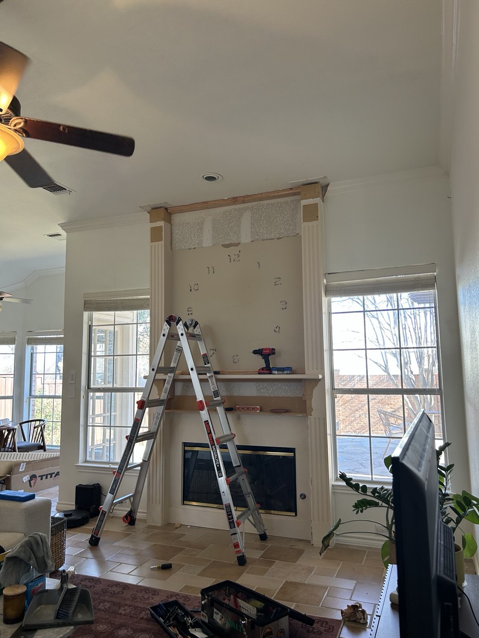 Fireplace build — step 1