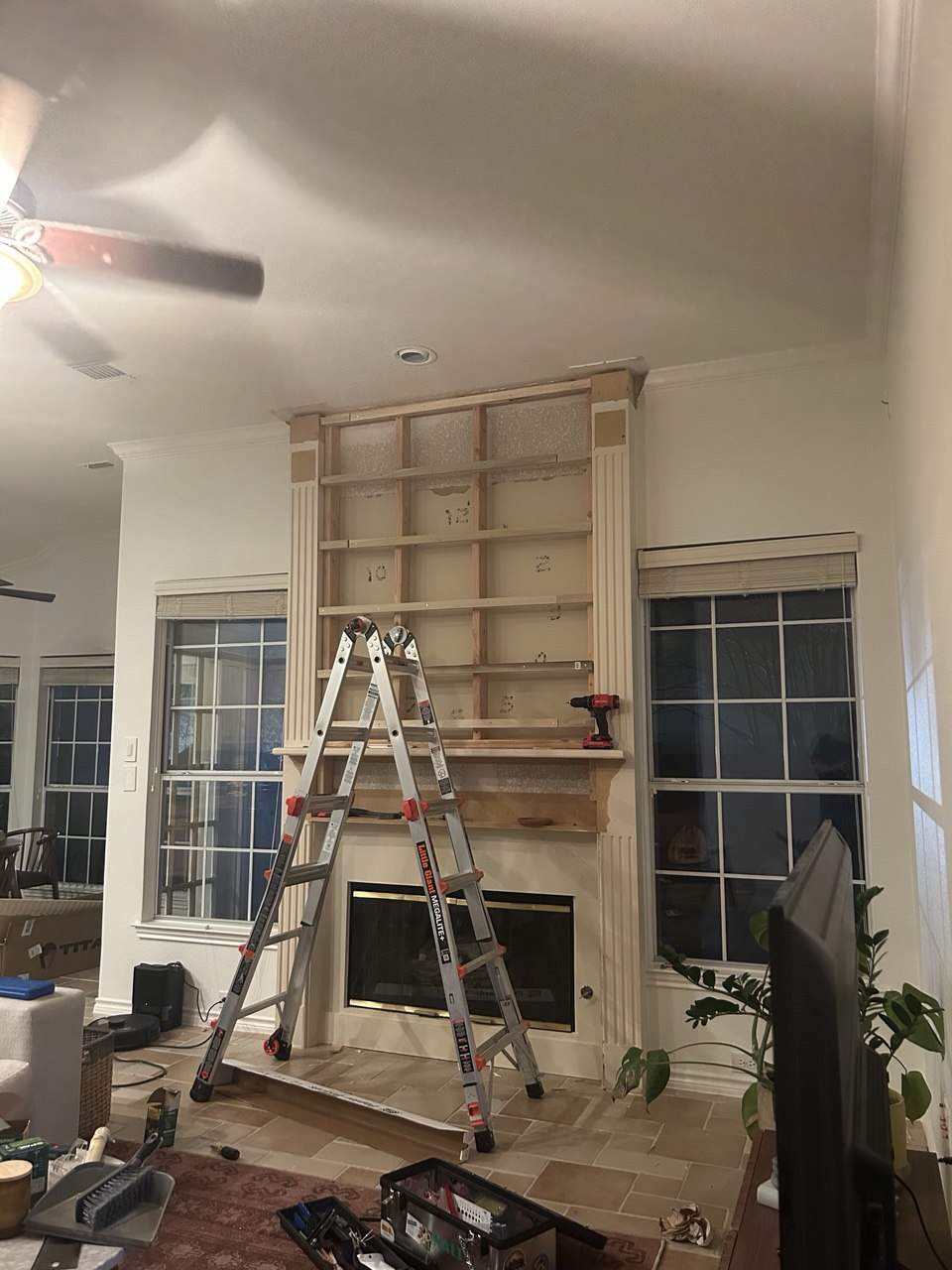 Fireplace build — step 2