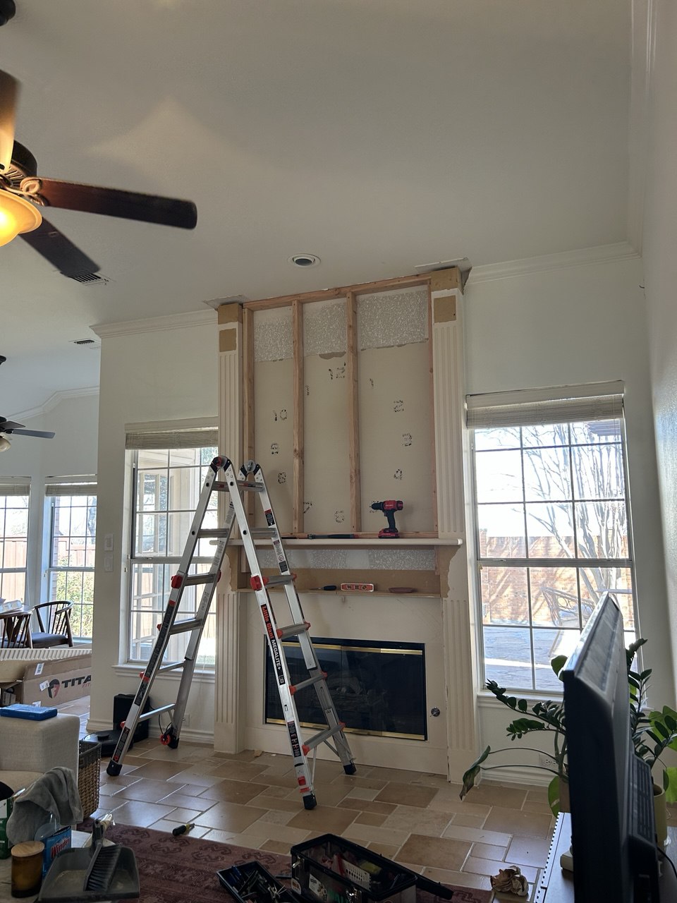 Fireplace build — step 3