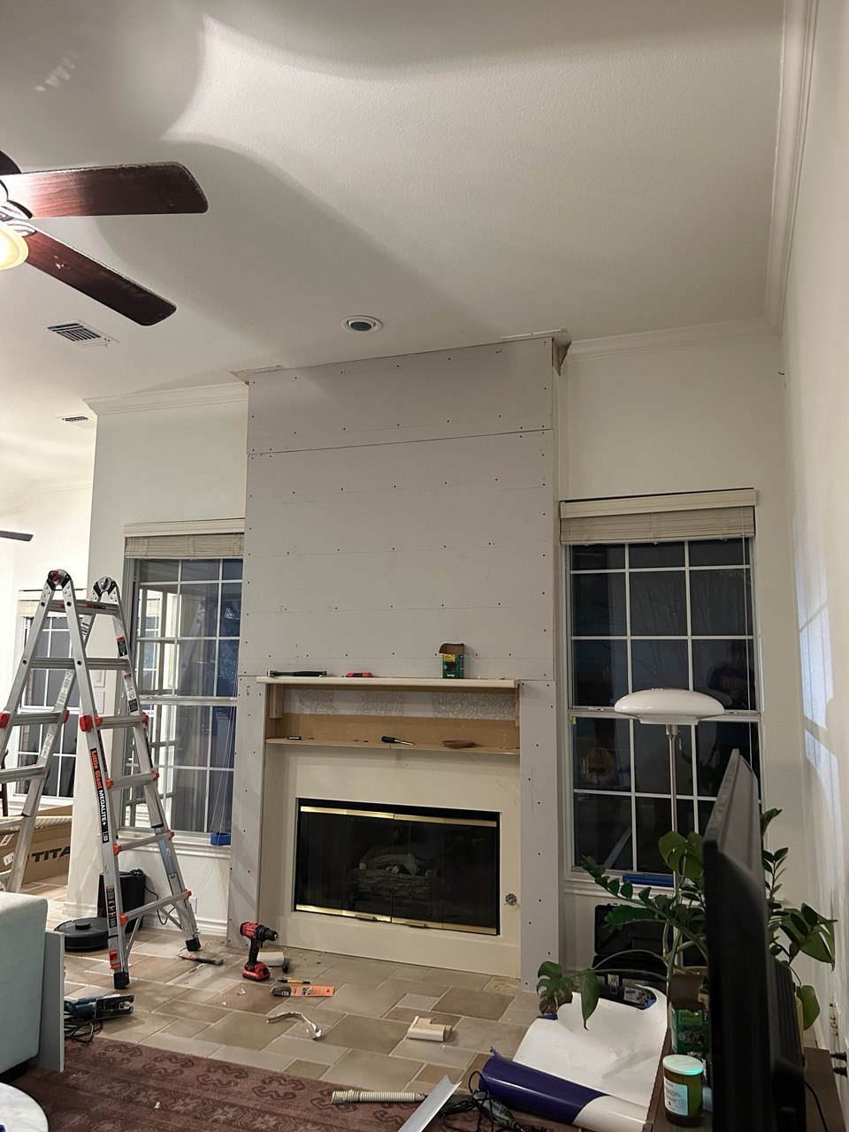 Fireplace build — step 9